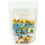 Assorted Heritage Deluxe Mixed Nuts in a bowl, showcasing a variety of roasted nuts including almonds, cashews, and pecans.