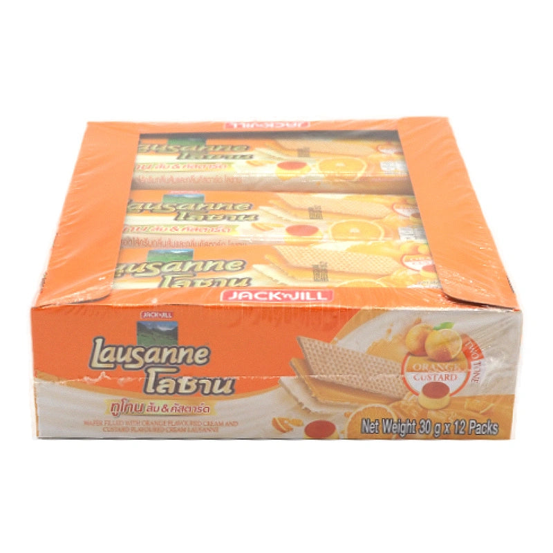 Lausanne Wafer Orange Custard 30g x12