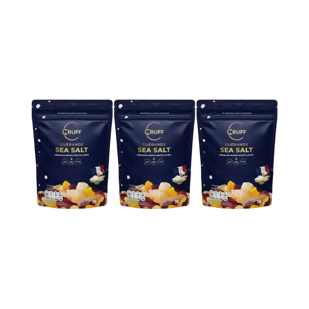 CRUFF Multi-colored Fried Crispy Potatoes Greyhonde Sea Salt