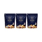 Cruff multi-colored fried crispy potatoes snack with greyhonde sea salt, colorful crunchy potato chips in a bright snack image.