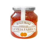 LA Vieja Fabrica Orange Marmalade bread spread in 365g jar, showcasing bright orange citrus jam with a textured surface