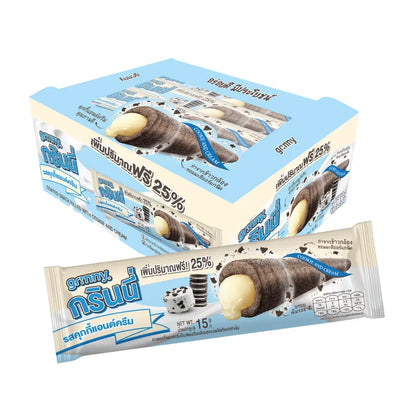 Grinny Cookie And Cream Coated Snack Filled 15g x12
