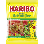 Haribo Kinder Schnuller confectionery snacks with colorful gummy shapes and playful designs, perfect for snacking and sharing.