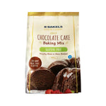 Bakels Gold Label Nz Ac Chocolate Cake Mix 500g, dry grocery product featuring the packaging of this chocolate cake mix.