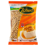 Raitip Farm soy beans in a grocery package, showing fresh, whole soy beans ready for cooking or baking.