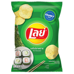 Lay's Classic Nori Seaweed Family Pack of confectionery snacks with crispy seaweed flavor in colorful packaging.
