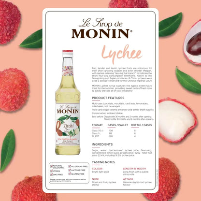Monin Lychee Syrup 700ml