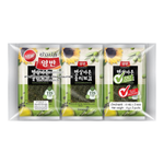 Yangban Seasoned Laver snack with sunflower oil, crispy and flavorful confectionery snack with seaweed and oil coating.