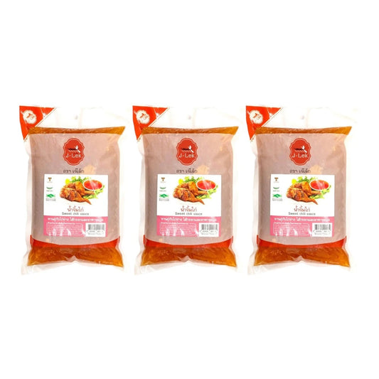 J-LEK Chicken Dipping Sauce in three 1,000g packs, creamy sauce with herbs and spices, ideal for chicken dishes.