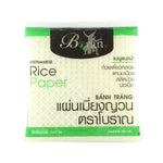 Boran Rice Paper Square 22cm, 300g, dry grocery product, thin and flexible rice paper for cooking and wrapping.