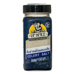 United Celery Salt jar, a versatile grocery seasoning, with a clear label and green accents, used for enhancing savory dishes.