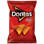 Bowl of crunchy Doritos Nacho Tortilla Chips, a popular Doritos confectionery snack with spicy cheese flavor.