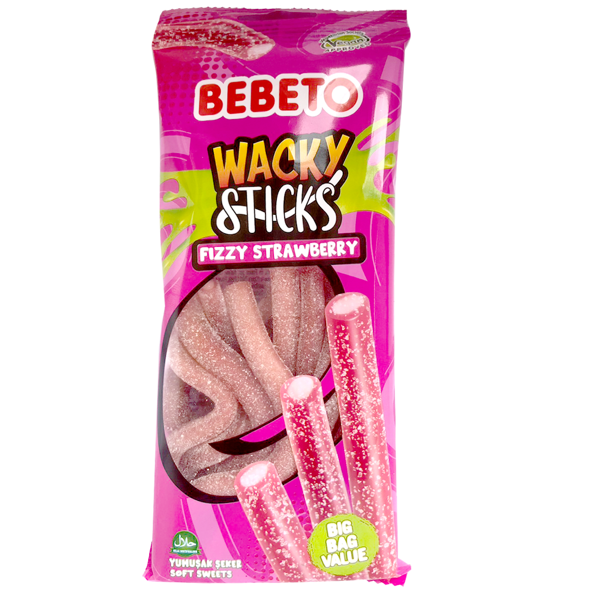 Bebeto Fizzy Strawberry Wacky Stick