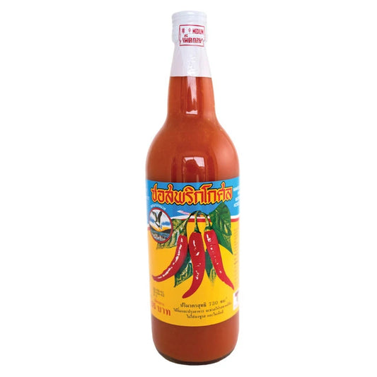 Seagull Kosol Chili Sauce 750g bottle with red label and cap, showcasing spicy chili sauce for cooking and dipping.