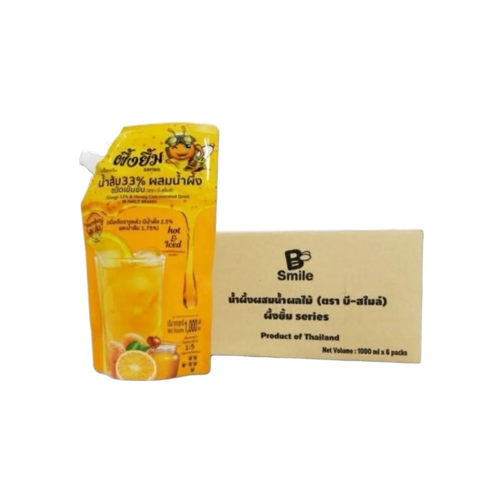B-Smile Real Honey Mixed With Concentrated Orange Juice 1000ml