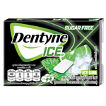 Dentyne Ice Sugar Free Icy Lime confectionery snack featuring lime-flavored chewing gum with a fresh icy appearance.