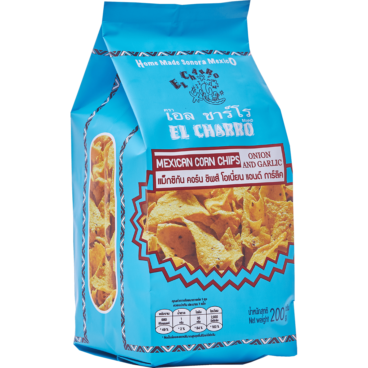 El Charro Mexican Corn Chips Onion & Garlic