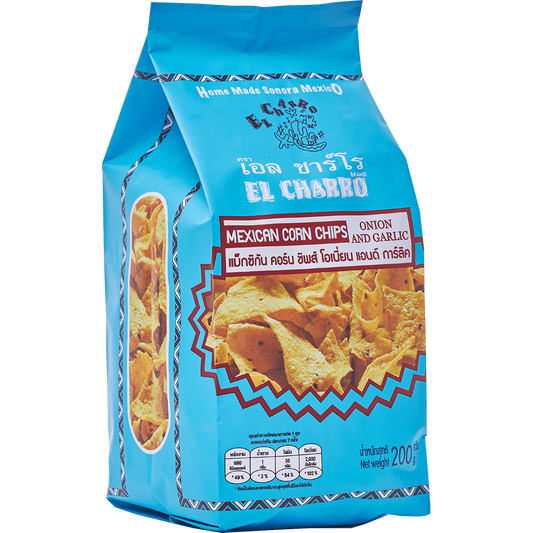 El Charro Mexican Corn Chips Onion & Garlic