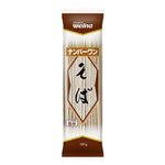 Nisshin Welna soba noodles made from buckwheat and Japanese wheat, 200g package of dry Japanese grocery product.