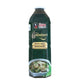 Makro Yanang Leaves Juice in a clear glass bottle, showcasing fresh green leaves and natural liquid ready for consumption.