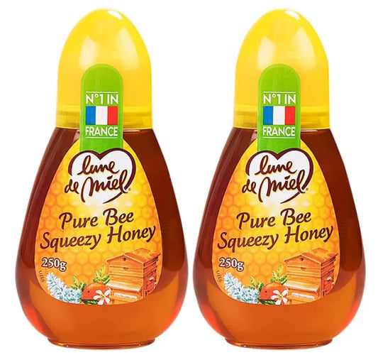 Lune DE Miel Pure Bee Squeezy Honey Made In France Set Of 2