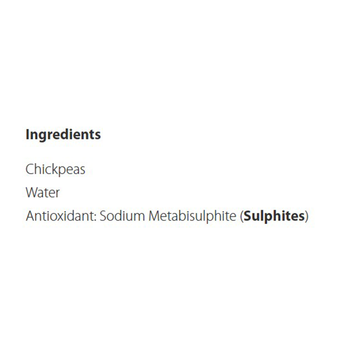Sainsbury's Chickpeas In Water