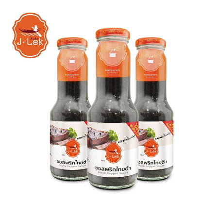 J-lek Jae Lek Black Pepper Sauce Glass Bottle Bottles 350g