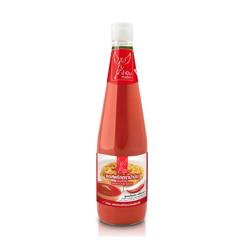 MABIN Chili Sauce in 640g bottle, vibrant red sauce with chili peppers, ready to add spice and flavor to dishes