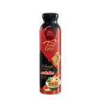 Taste Thai Suki Sauce Hot & Spicy 350g jar, Thai dry grocery condiment with red chili peppers and savory spices.