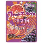 Bourbon Fettuccine Gummi Fusion with Cabernet and Blood Orange flavors, a colorful confectionery snack in a bright package.