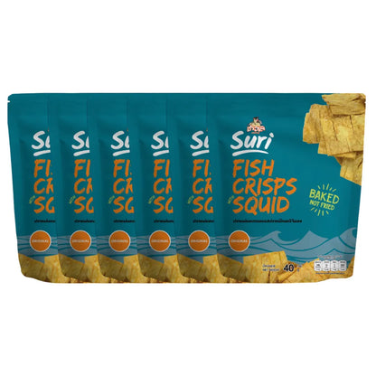 CHAOLAY Fish Crisps With Squid (original) 40g x6