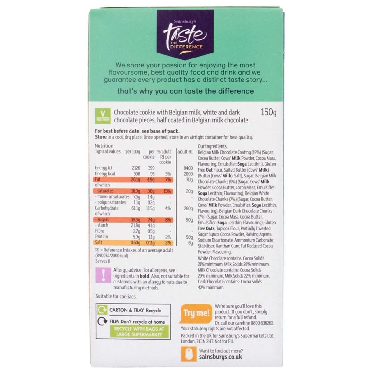 Sainsbury's Triple Choc Cookies