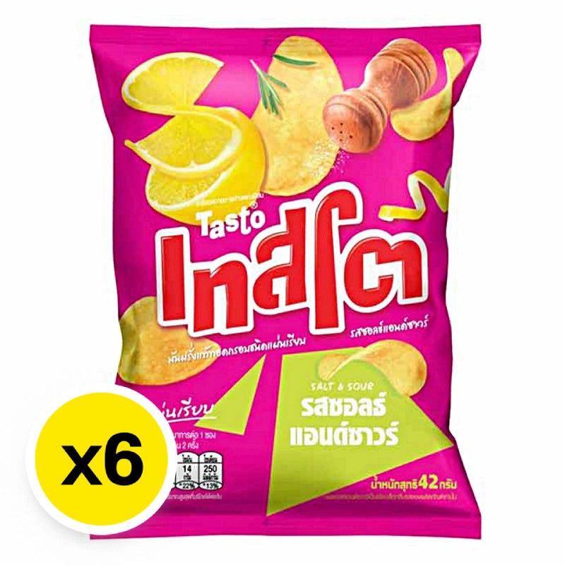 Tasto Potato Chips Salt & Sour Flavor 42g x6