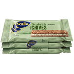Wasa Sandwich Cream Cheese and Chives confectionery snack with crispy bread slices spread with creamy cheese and chive topping.