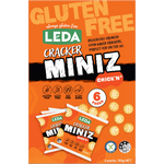 Leda Cracker Miniz Chick N confectionery snacks featuring small, crispy cracker pieces with chick flavoring.