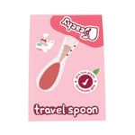 Peachy Travel Spoon from PEACHY, a compact spoon ideal for dry grocery snacks and confectionery, shown in close-up.
